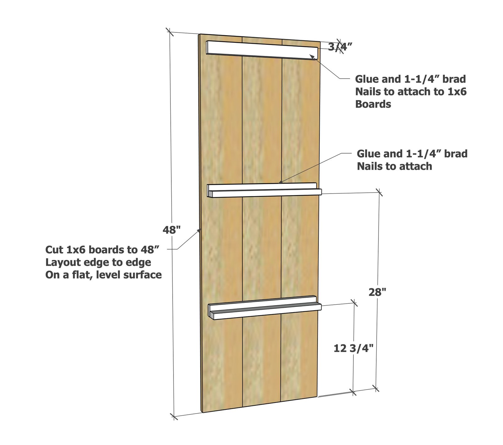 Two Month Calendar Shelf with Key Hooks and Mail Organization — step 2