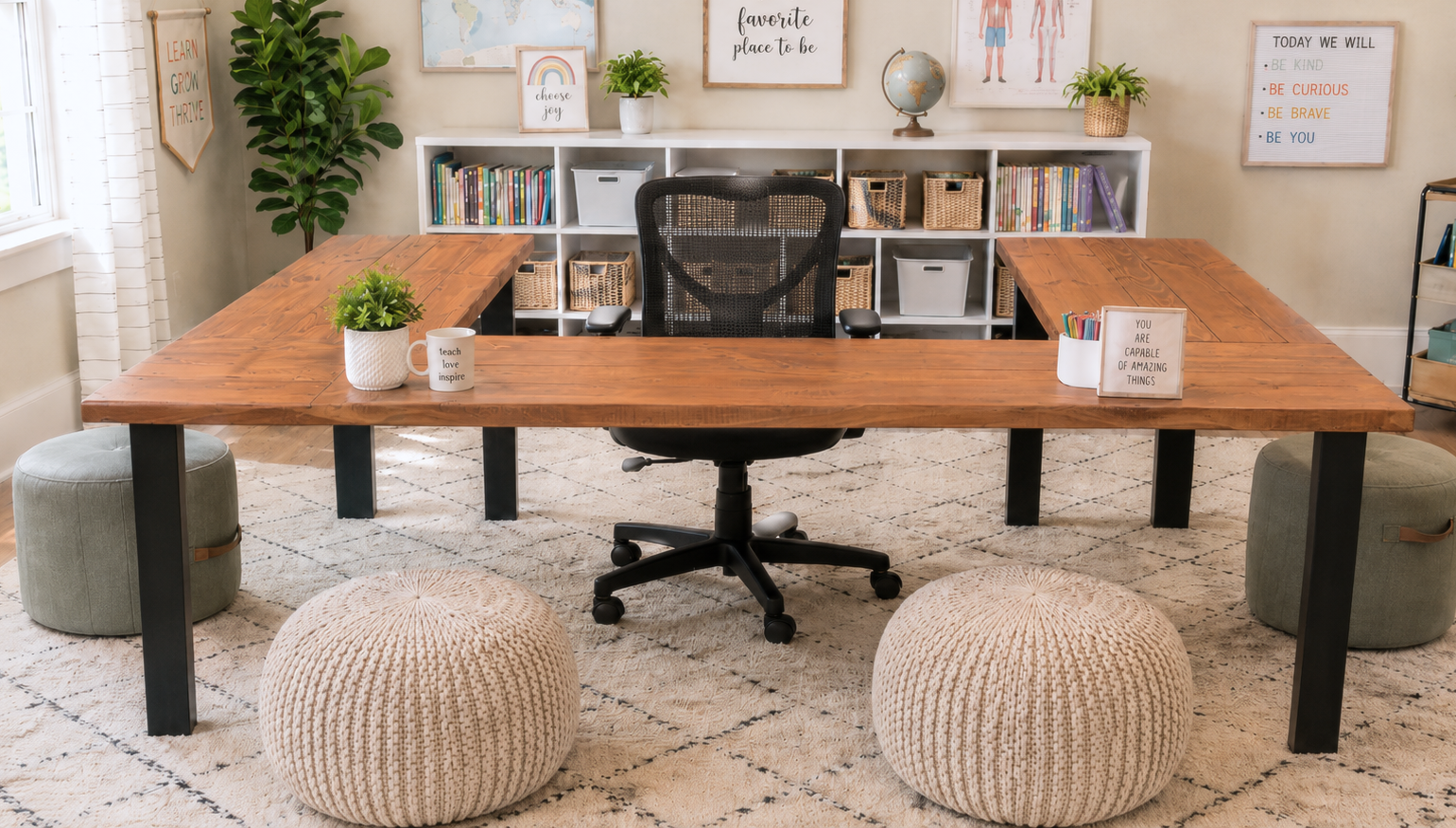 U Shaped Table or Desk for School