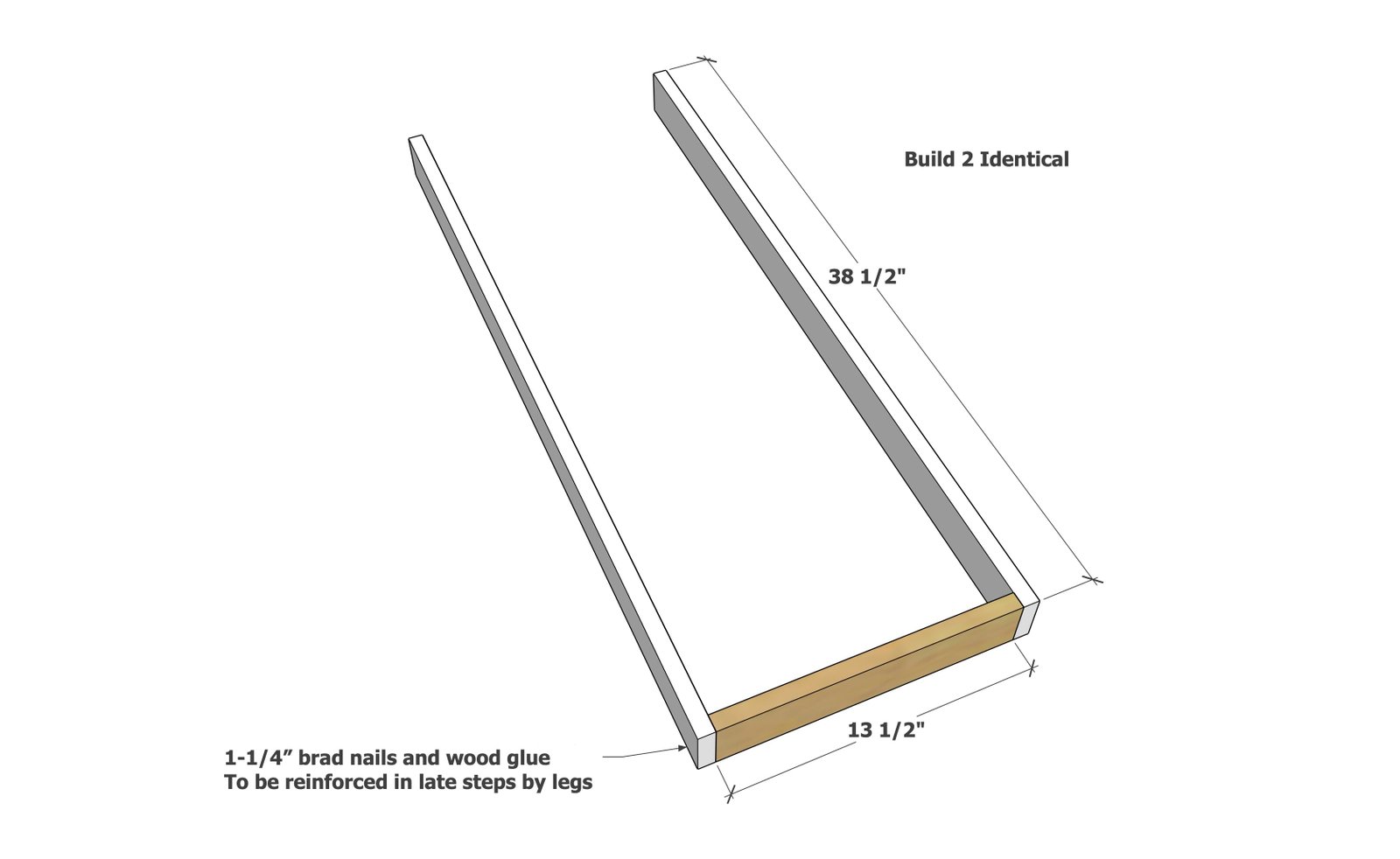 U Shaped Table or Desk for School — step 1