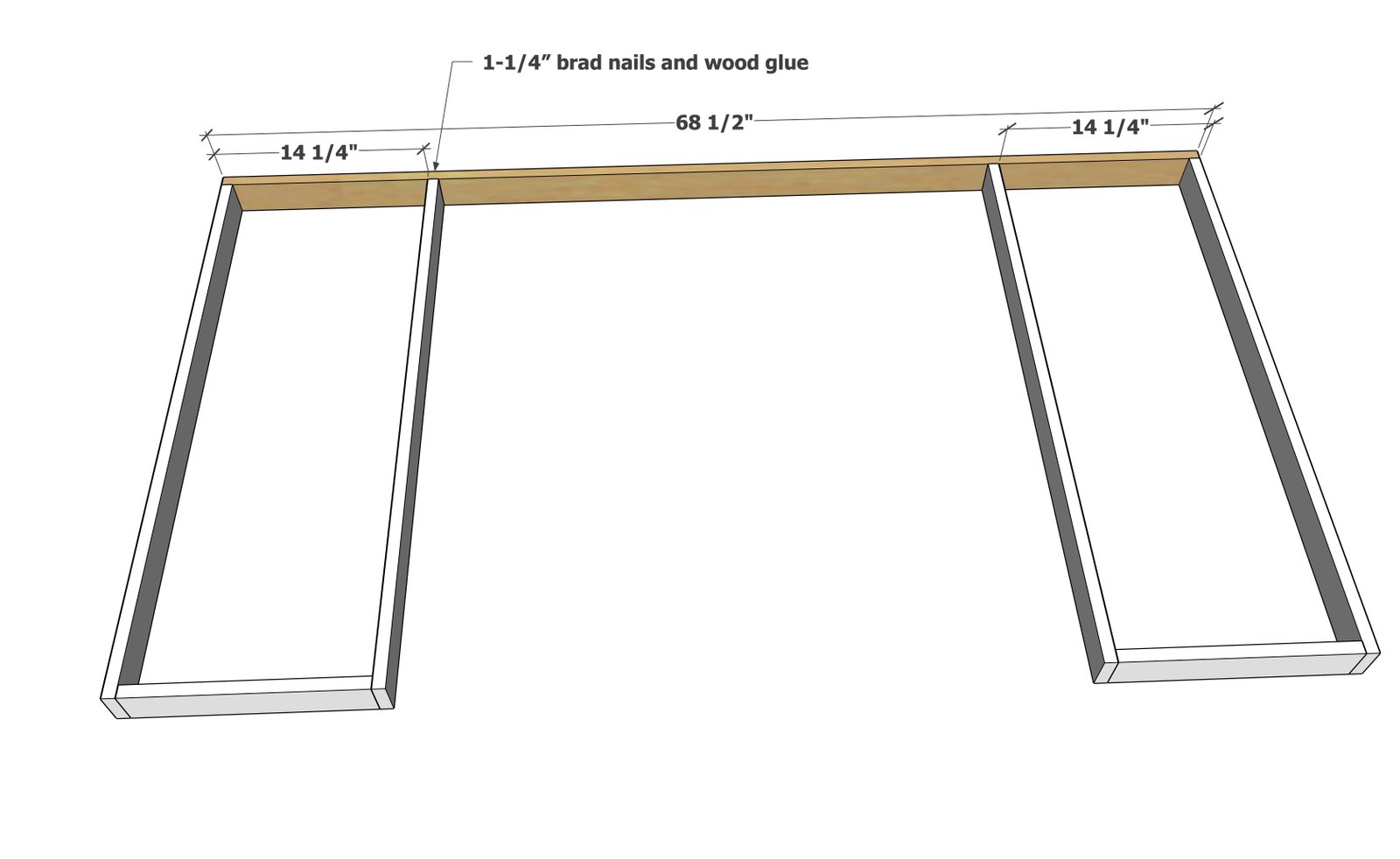 U Shaped Table or Desk for School — step 2