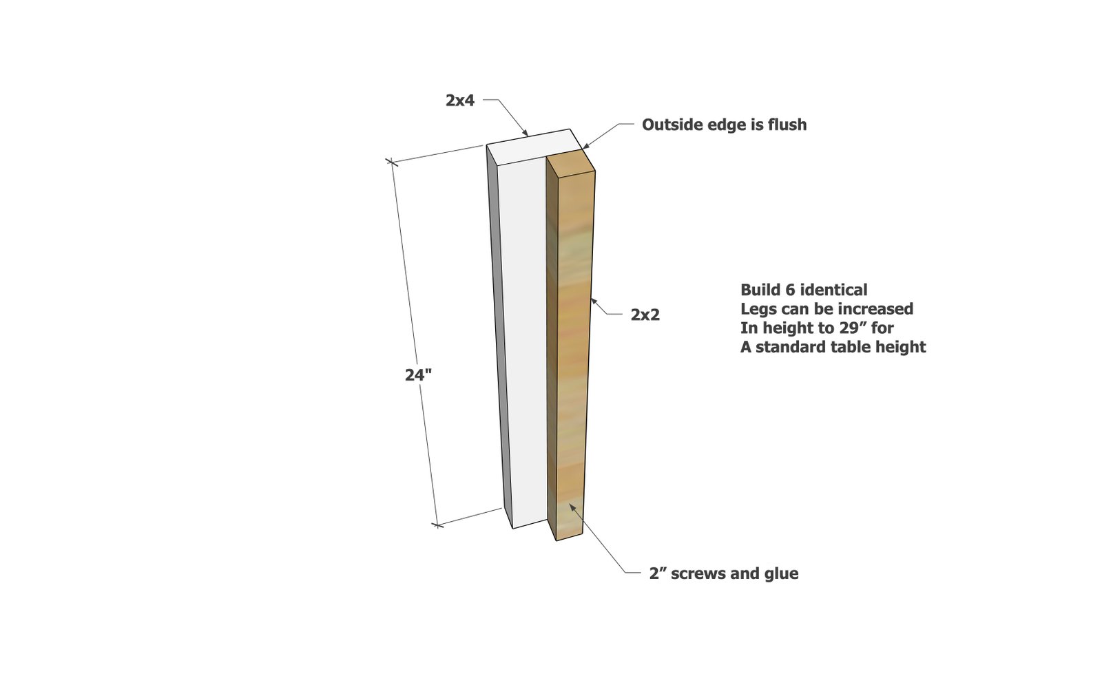 U Shaped Table or Desk for School — step 4