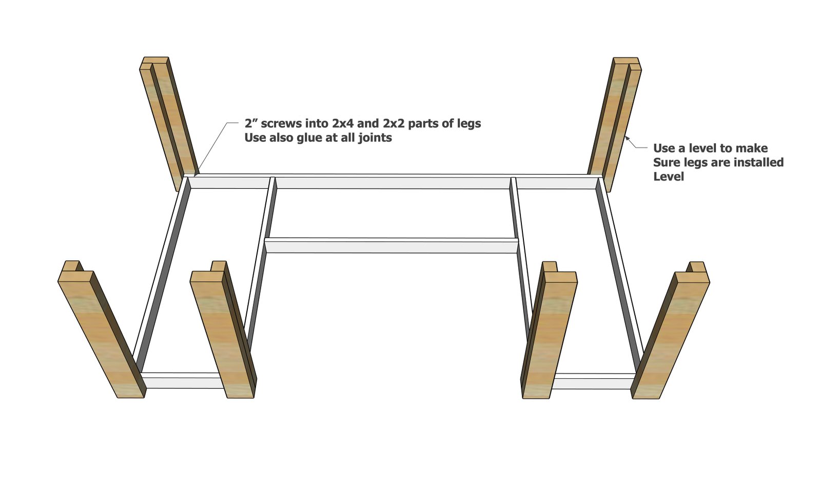 U Shaped Table or Desk for School — step 5