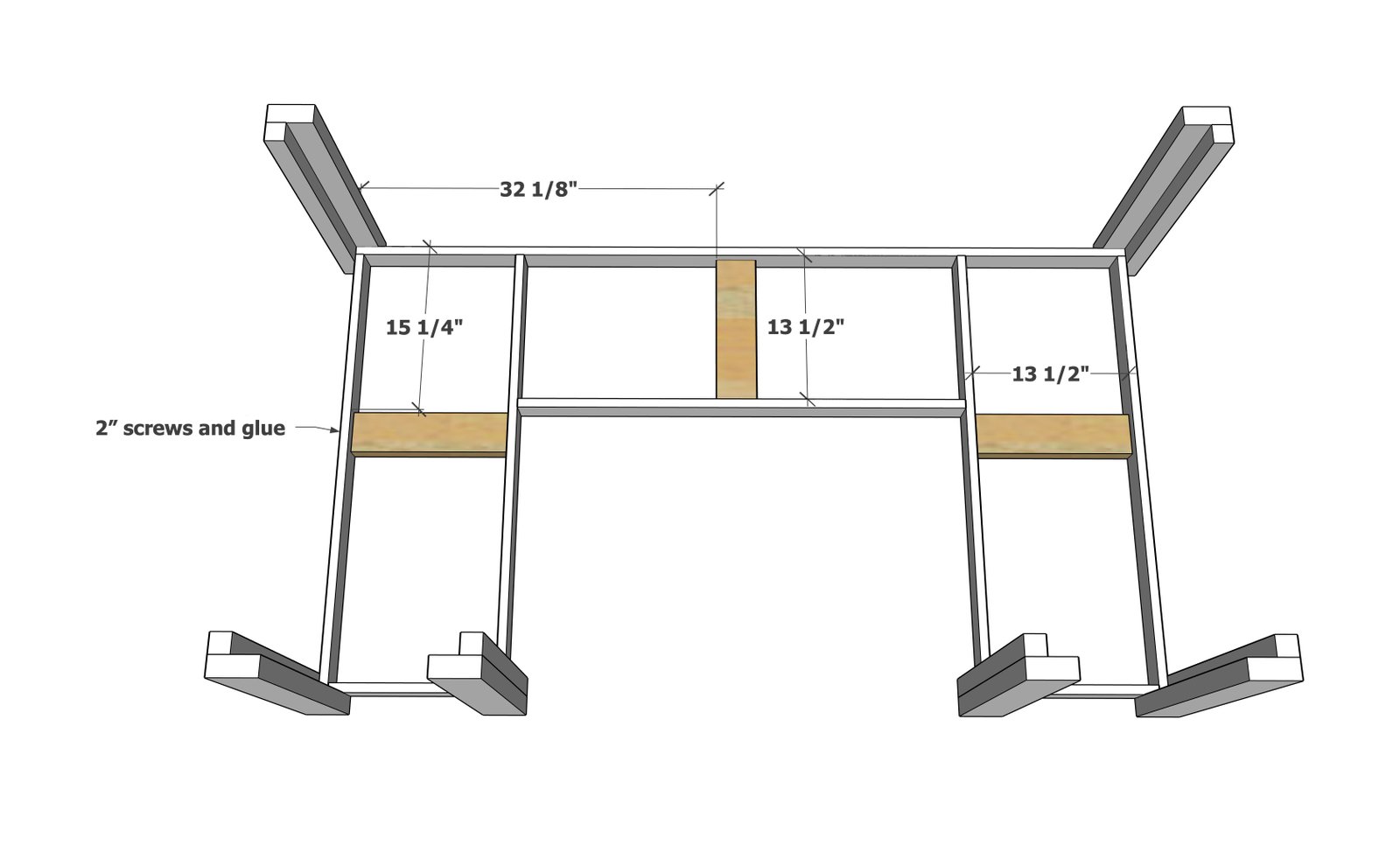 U Shaped Table or Desk for School — step 6