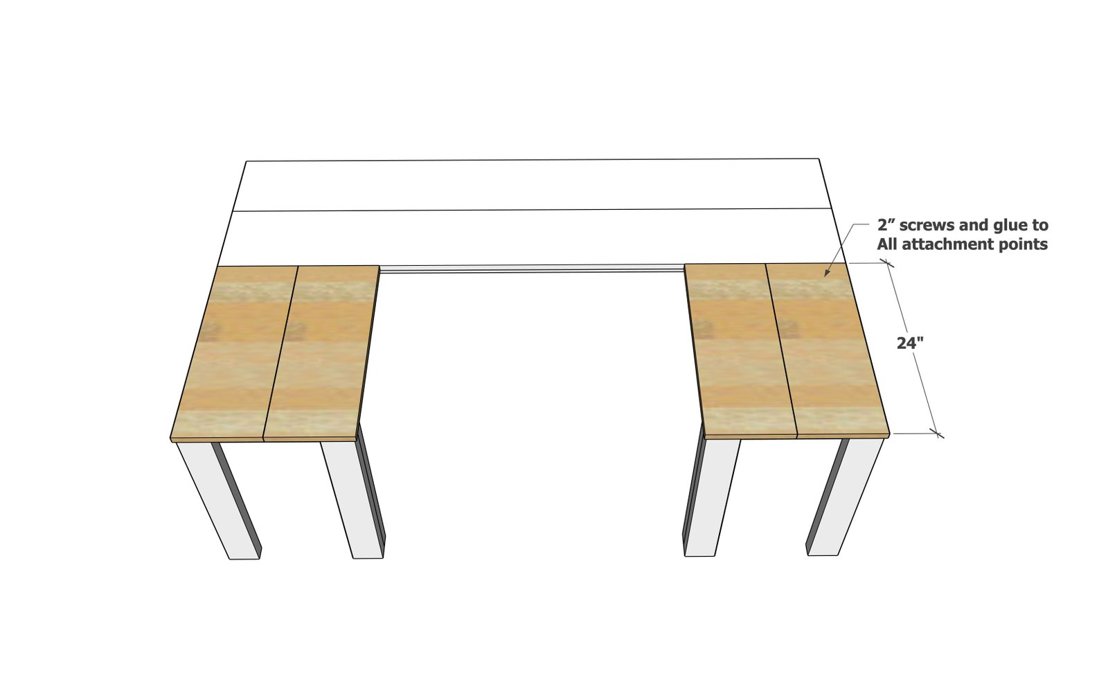 U Shaped Table or Desk for School — step 8