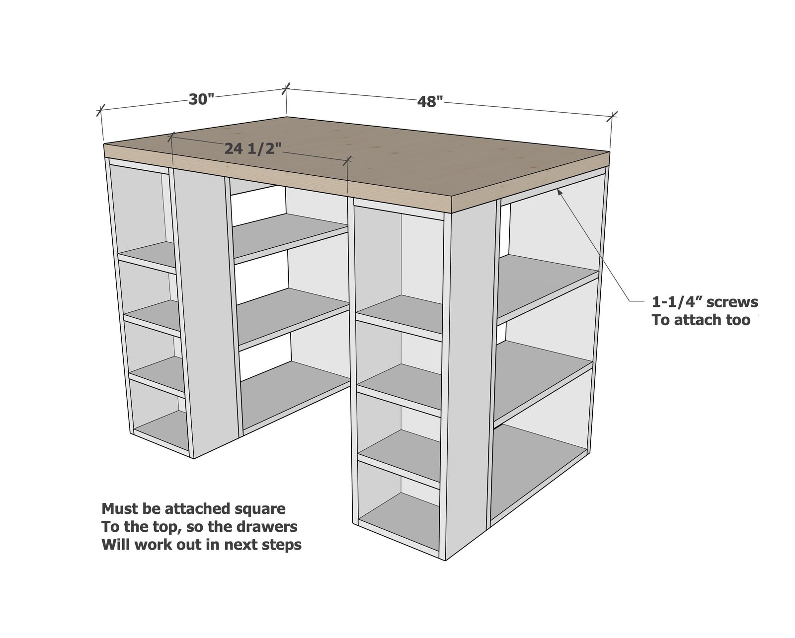 Ultimate Easy to Build Craft Table — step 3