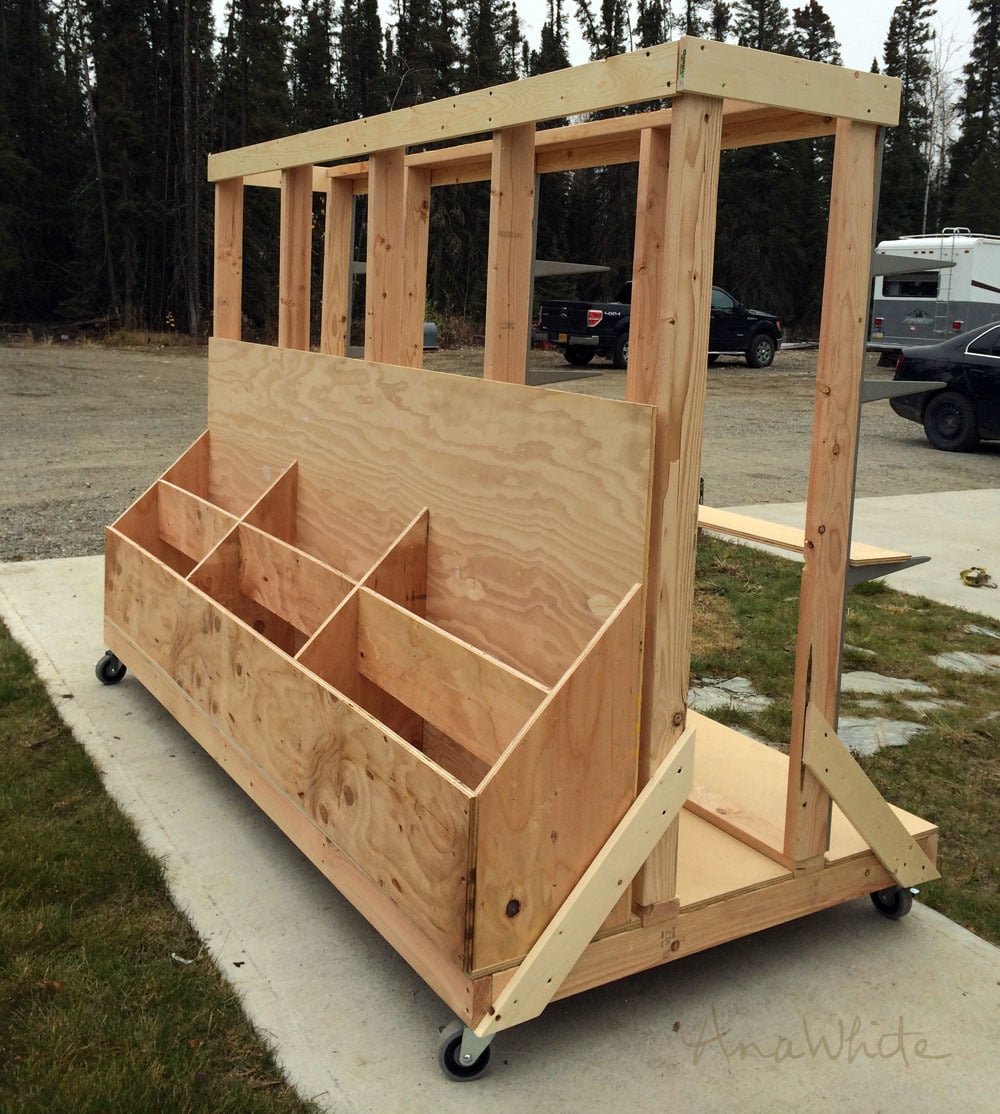 Ultimate Lumber and Plywood Storage Cart