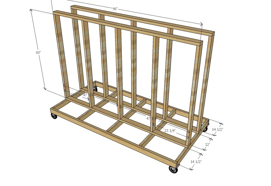 Ultimate Lumber and Plywood Storage Cart — step 2