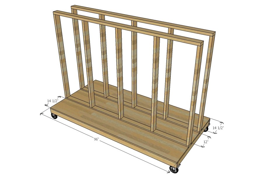 Ultimate Lumber and Plywood Storage Cart — step 3
