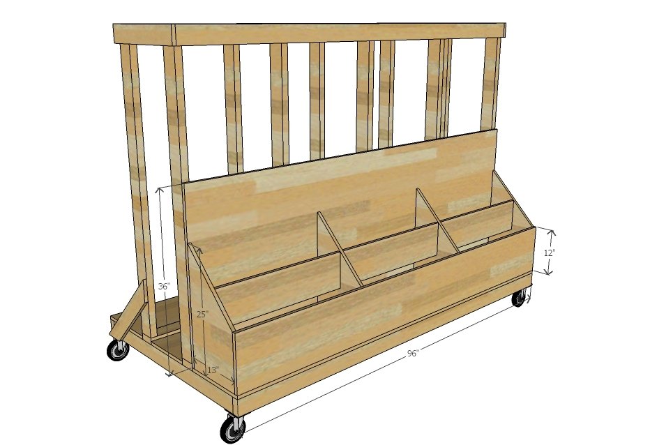 Ultimate Lumber and Plywood Storage Cart — step 7