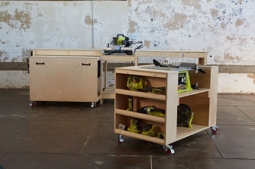 Ultimate Roll Away Workbench with Miter Saw Stand