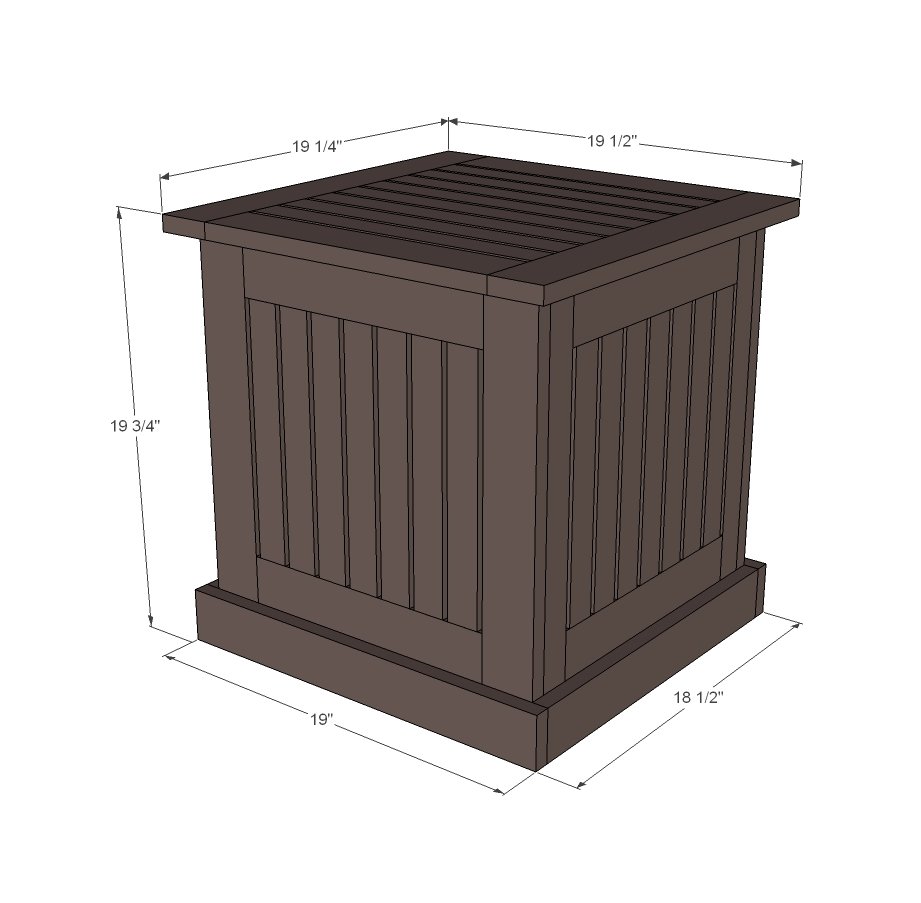 Umbrella Stand Hampton dimension diagram 1