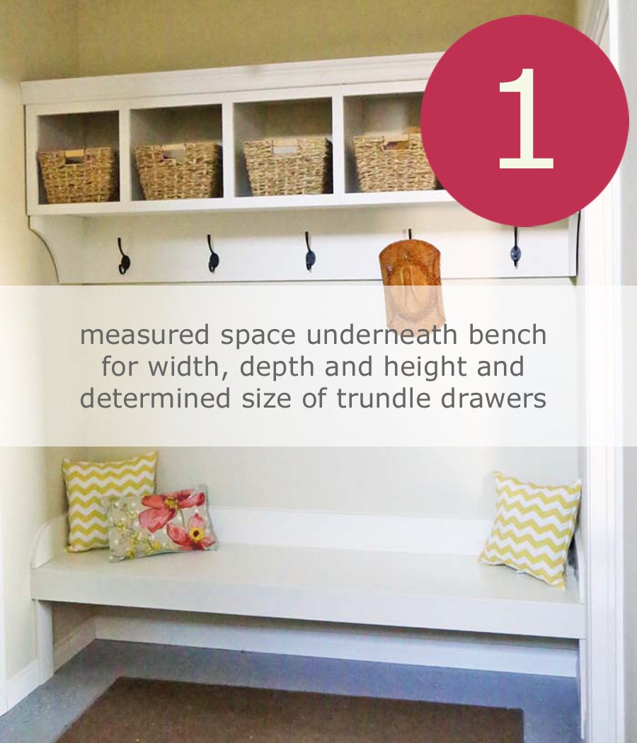 Under Bench Trundle Drawers — step 1