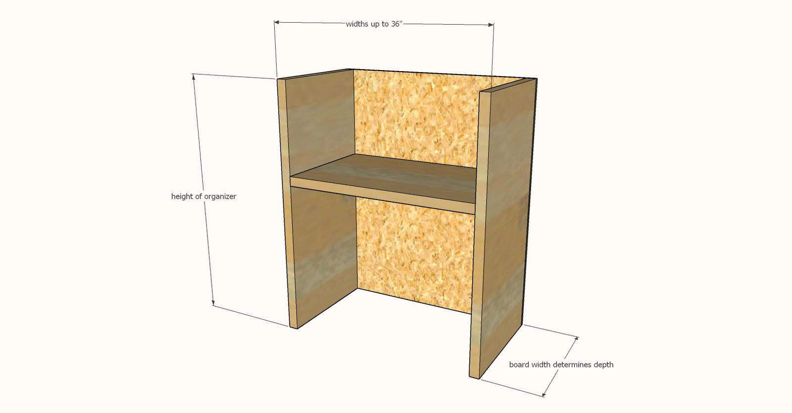 Under Kitchen Sink Organizer Shelf dimension diagram 1