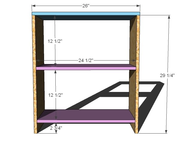 Under Loft Bed Desk System with Storage — step 1
