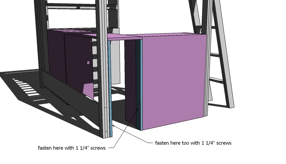 Under Loft Bed Desk System with Storage — step 5