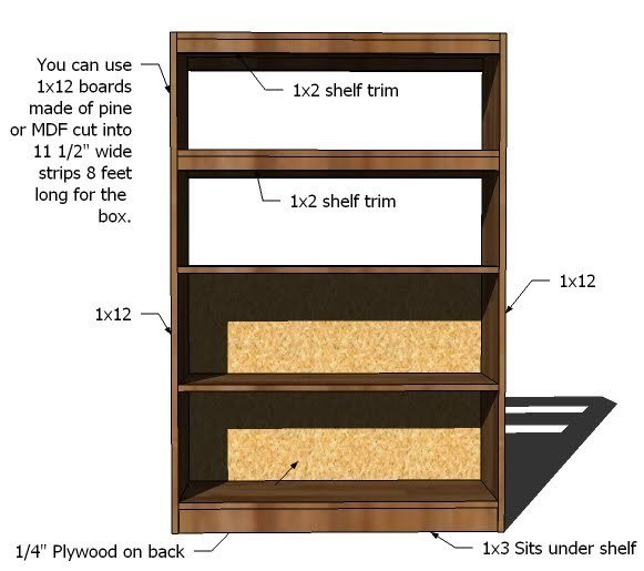 Under Loft Bed Tall Bookcase — step 1