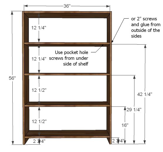 Under Loft Bed Tall Bookcase — step 3