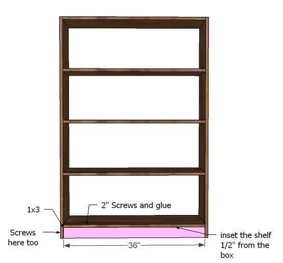 Under Loft Bed Tall Bookcase — step 4