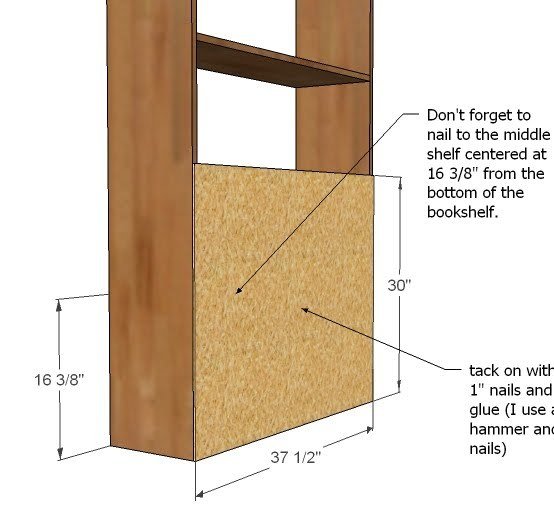 Under Loft Bed Tall Bookcase — step 5