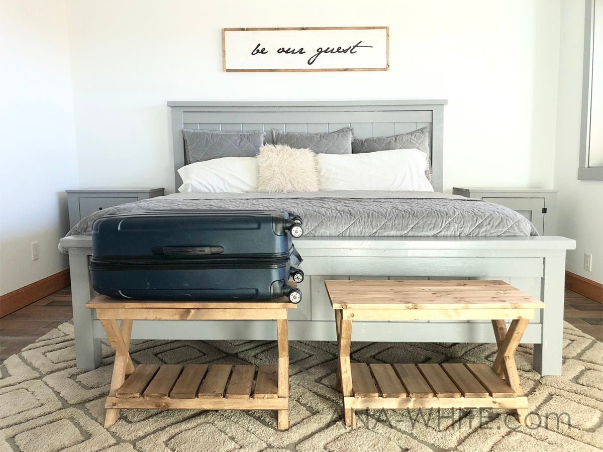 Upgraded Luggage Rack or Suitcase Stand Benches