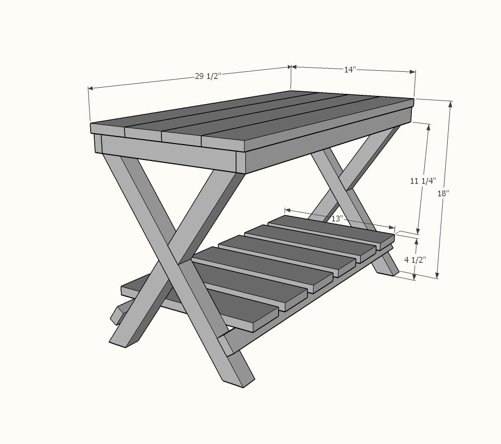 Upgraded Luggage Rack or Suitcase Stand Benches dimension diagram 1
