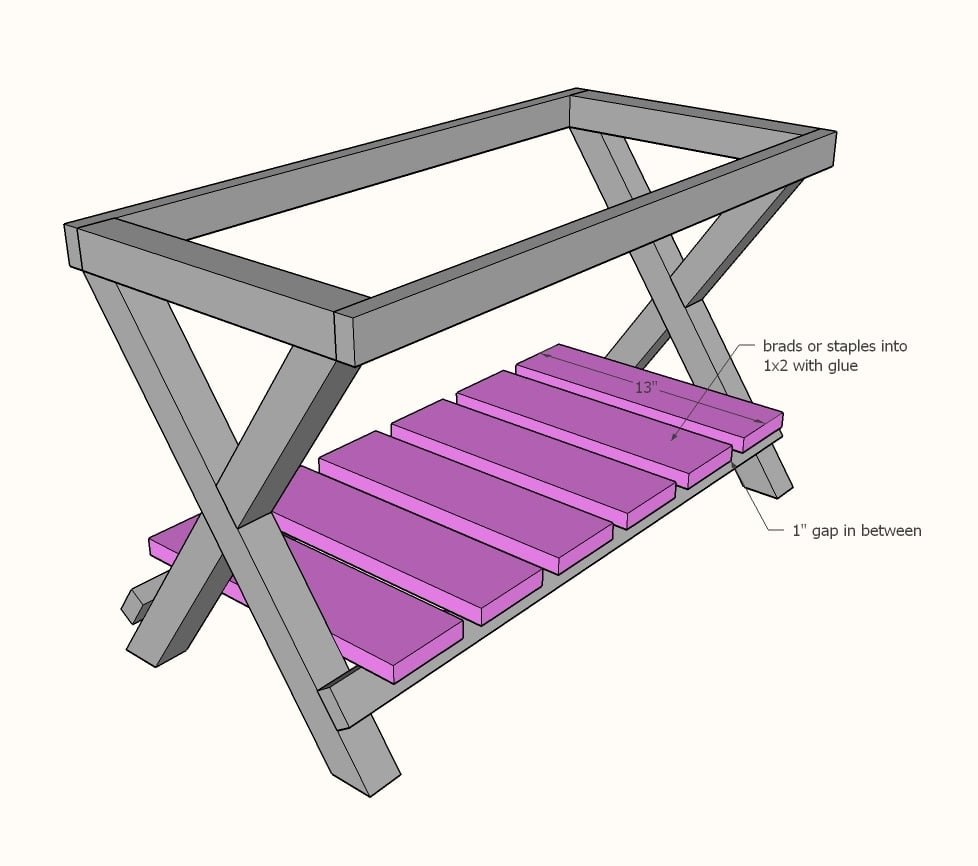Upgraded Luggage Rack or Suitcase Stand Benches — step 4