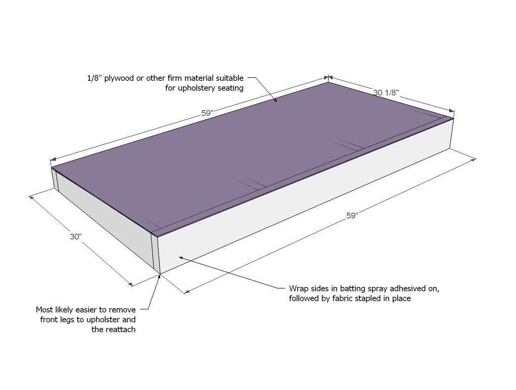 Upholstered Settee — step 10