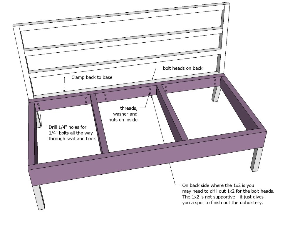 Upholstered Settee — step 8