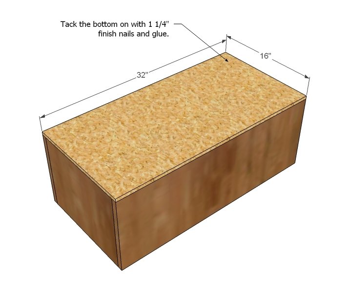 Upholstered Toybox Ottoman — step 2