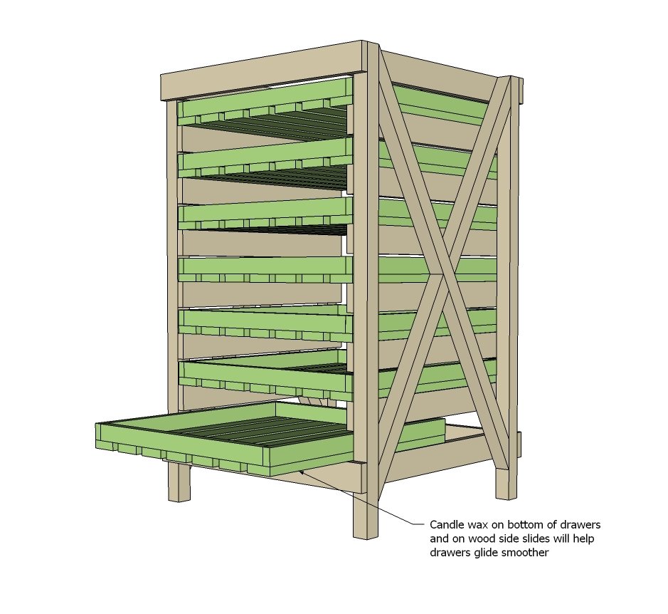Vegetable Rack with Slide Out Trays — step 5