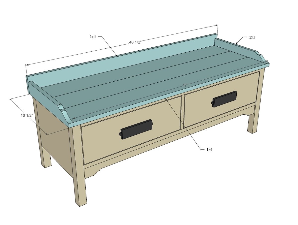 Vintage Drawer Bench — step 9