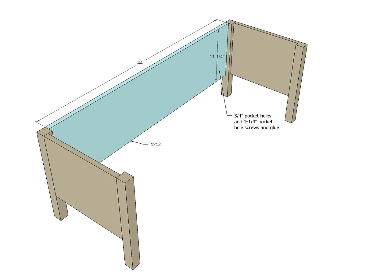 Vintage Drawer Bench — step 2
