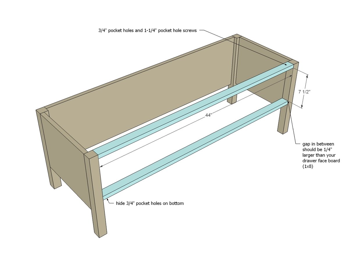 Vintage Drawer Bench — step 3