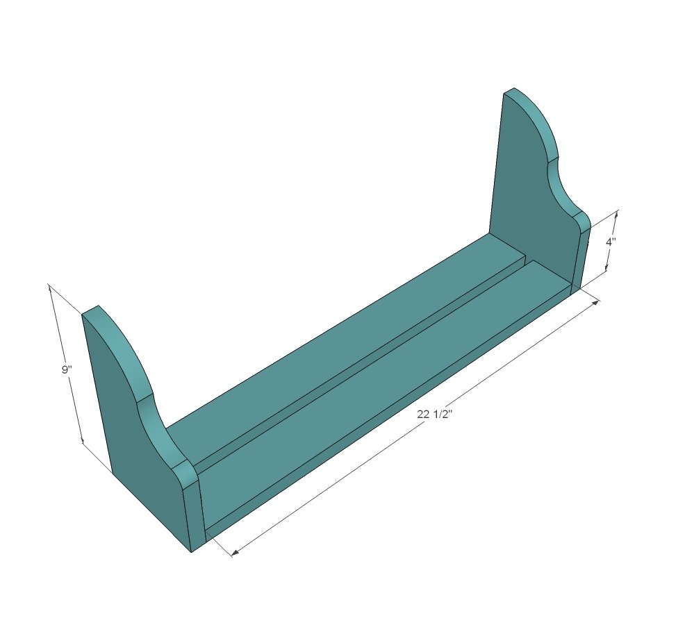 Vintage Look Wall Shelf — step 2