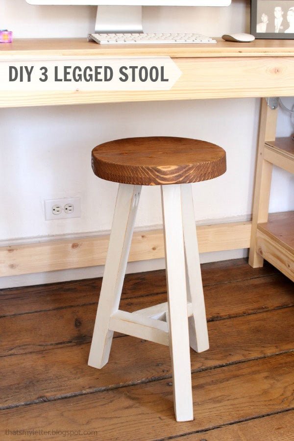 Vintage Style Three Legged Stool