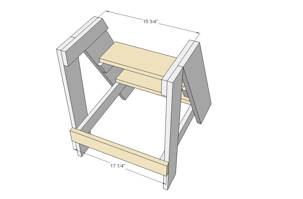 Vintage X-Back Step Stool and End Table — step 2