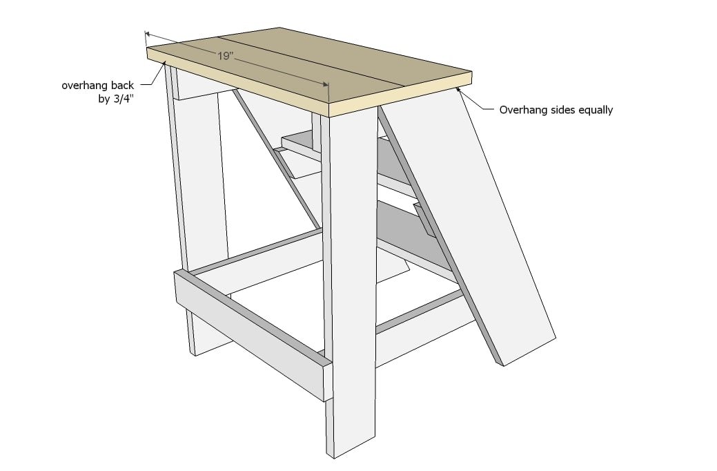 Vintage X-Back Step Stool and End Table — step 3