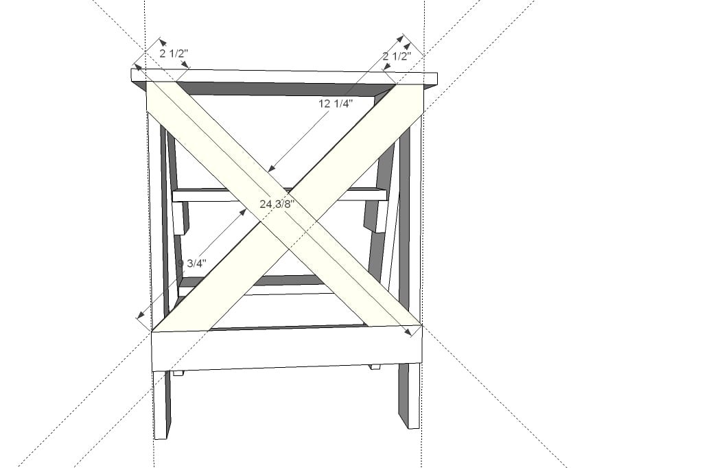 Vintage X-Back Step Stool and End Table — step 4