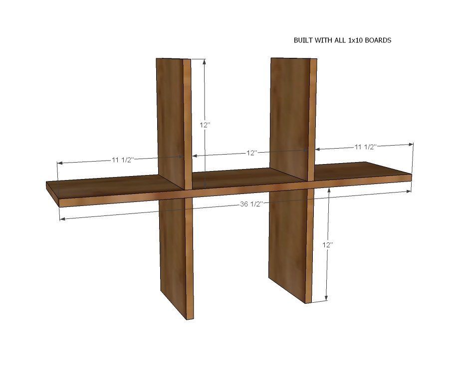 Wall Cubby Crate Shelves — step 1