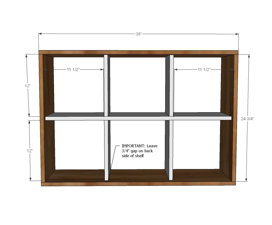 Wall Cubby Crate Shelves — step 2