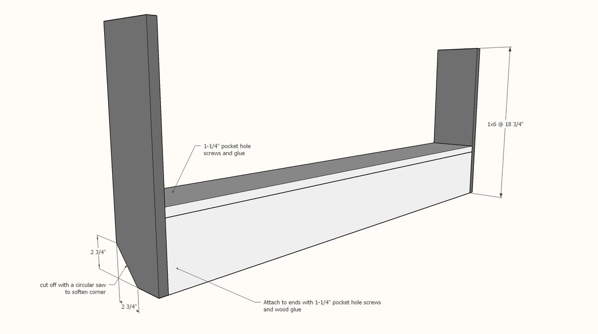 Wall-Mounted 8 Cubby Shelf with Hooks — step 2