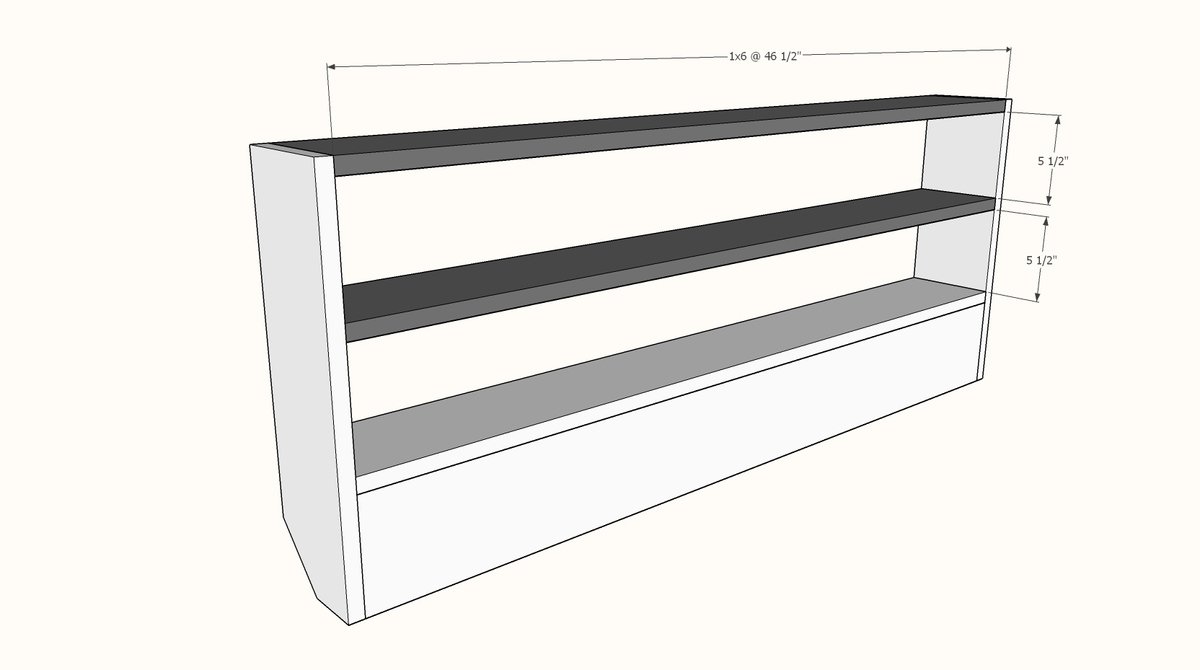 Wall-Mounted 8 Cubby Shelf with Hooks — step 3