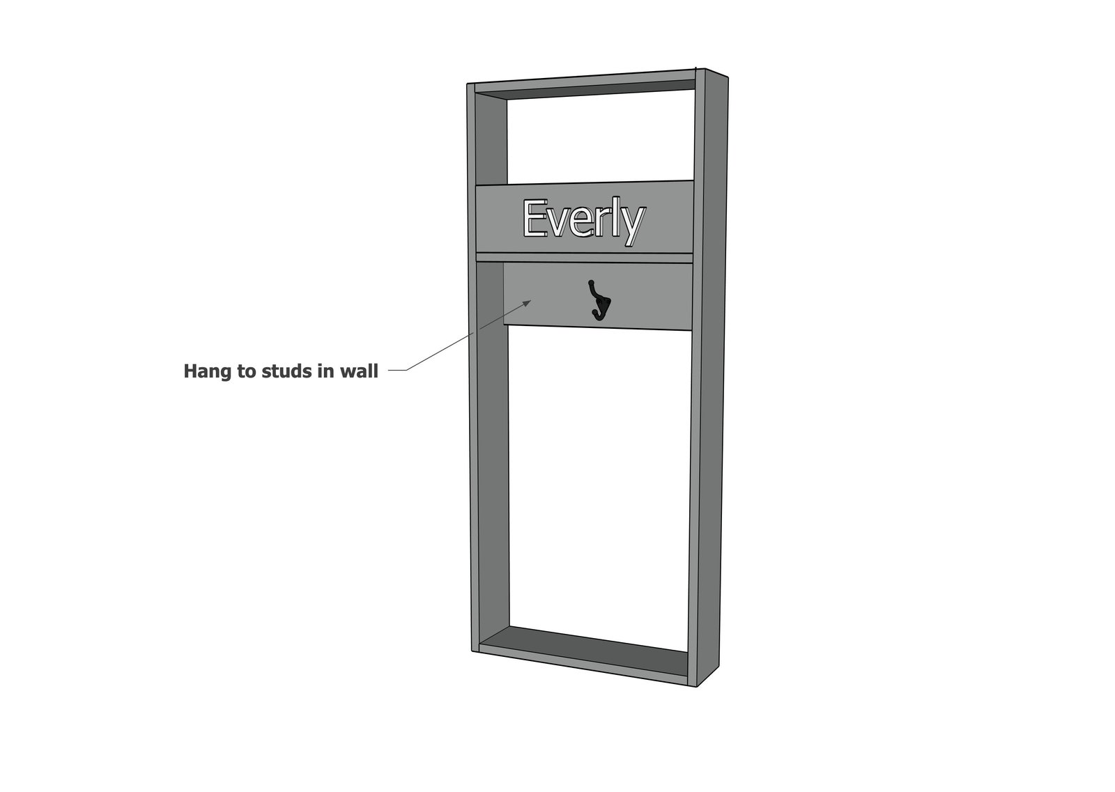 Wall-Mounted Backpack Station Organizer — step 3