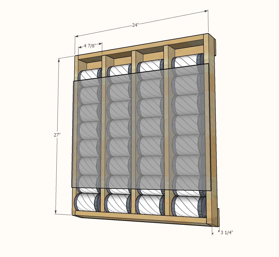 Wall Mounted Can Organizer dimension diagram 1