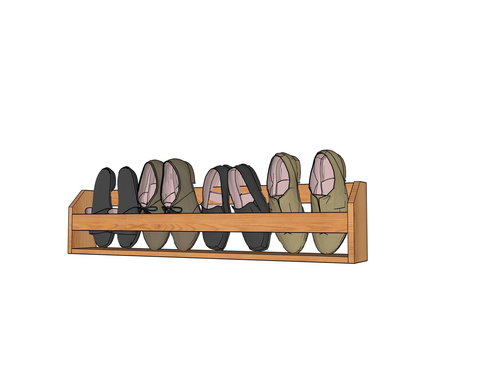 Wall Shoe Bin dimension diagram 1
