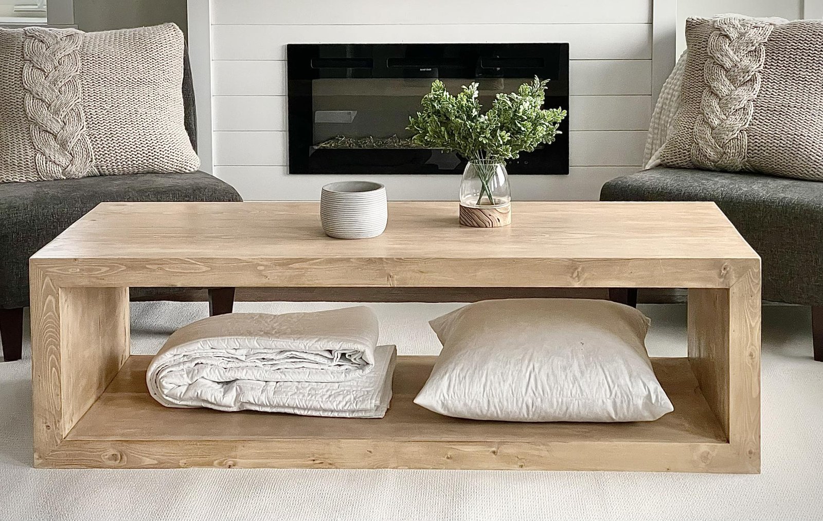 Waterfall Framed 60” Rectangle Coffee Table