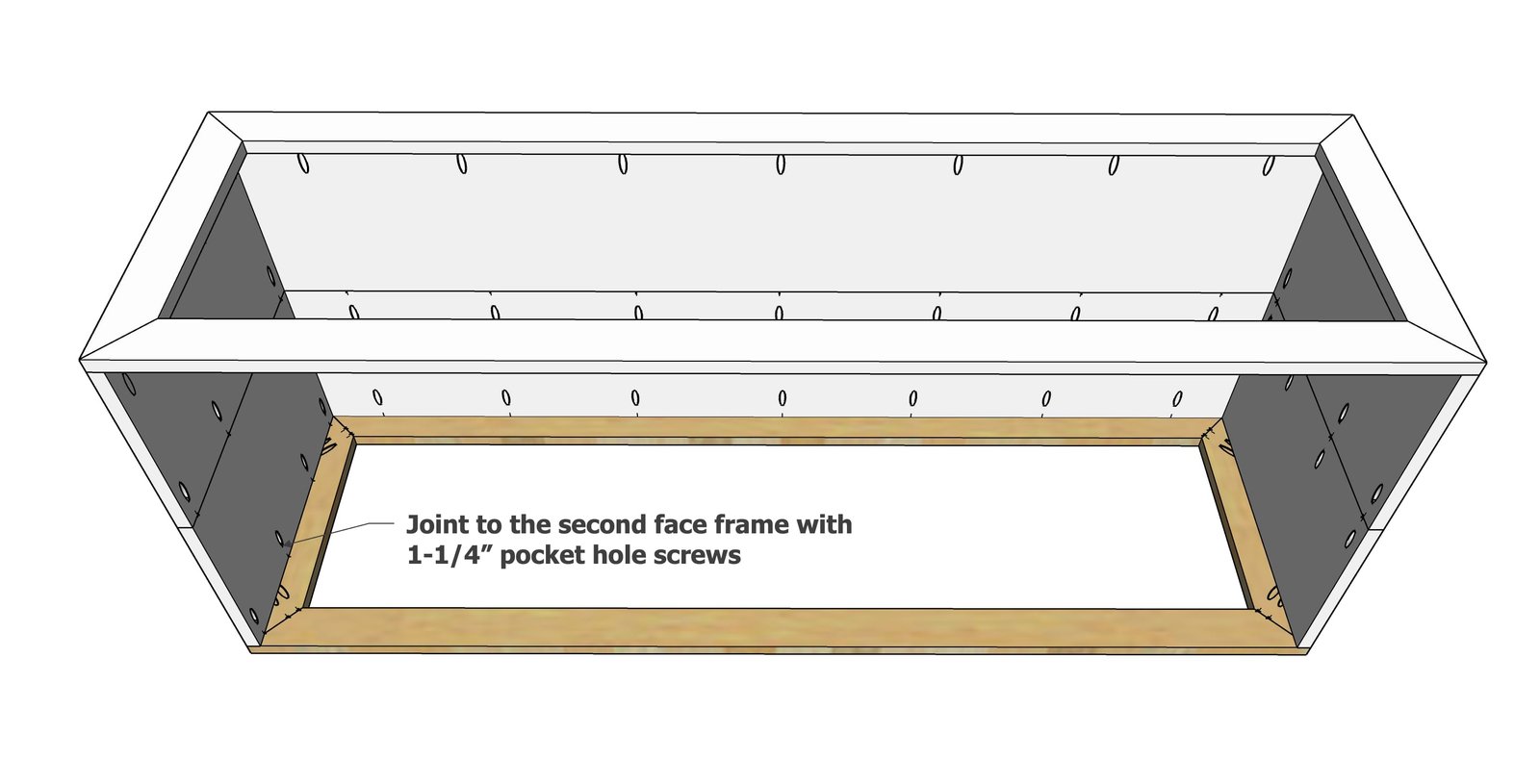 Waterfall Framed 60” Rectangle Coffee Table — step 4
