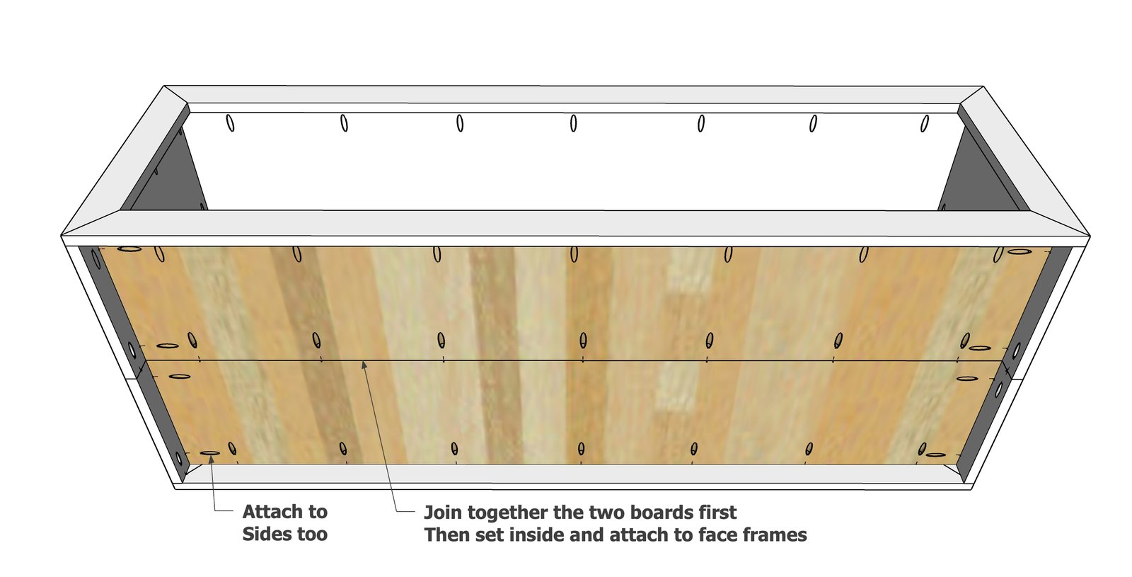 Waterfall Framed 60” Rectangle Coffee Table — step 5