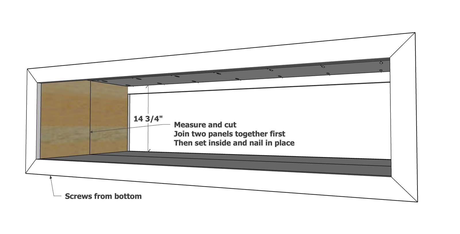 Waterfall Framed 60” Rectangle Coffee Table — step 6
