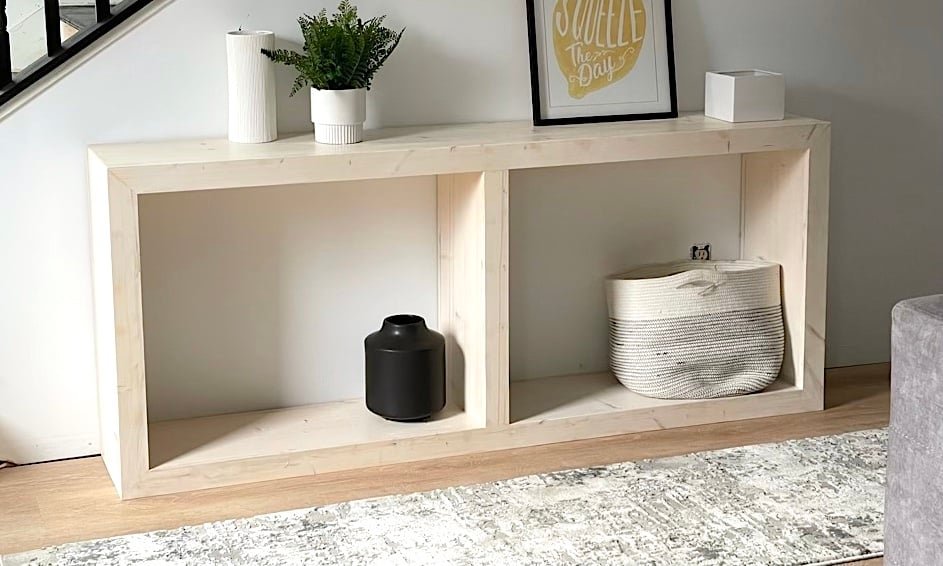 Waterfall Framed Grand Console Table